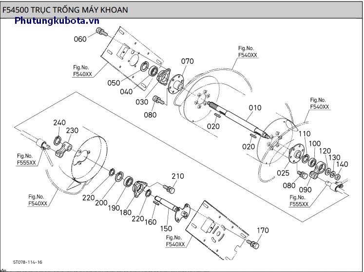 Trục trống máy khoan